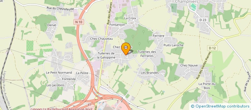 localisation de l'entreprise MADAME CORALIE HONORE à CHAMPNIERS