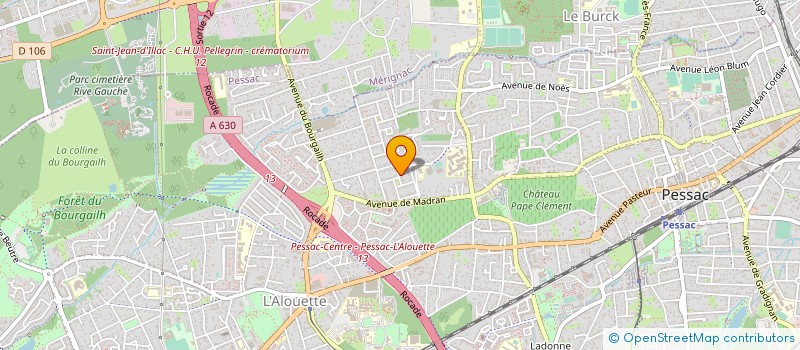 localisation de l'entreprise MADAME CORALIE LARUE  MERIGNAC