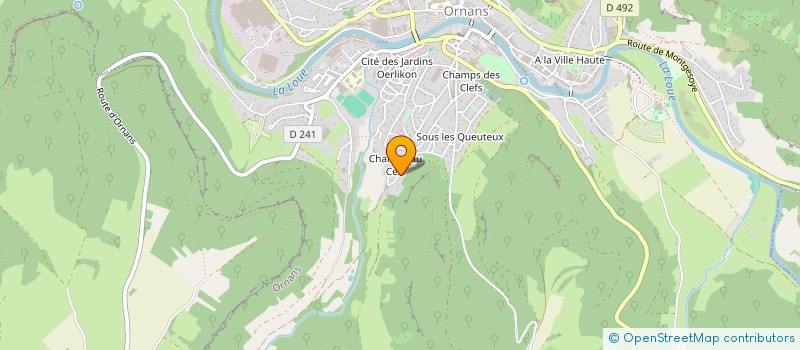 localisation de l'entreprise MADAME CORALIE LORTAL  ORNANS