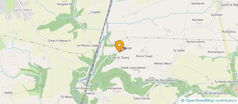 localisation de l'entreprise MADAME CORALIE MANAC'H  LANGOLEN