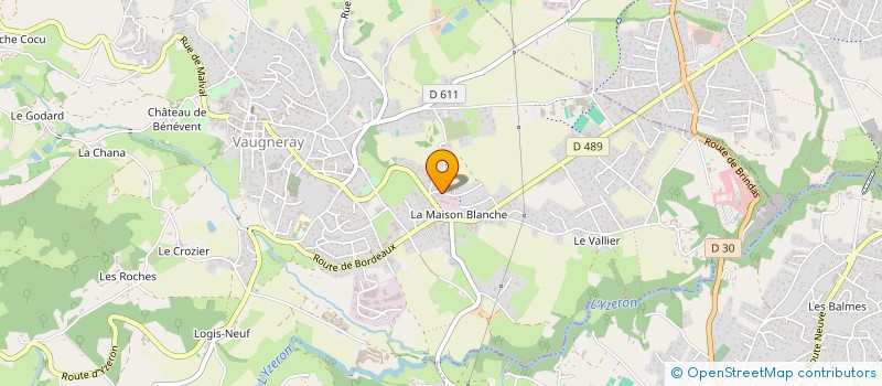 localisation de l'entreprise MADAME CORALIE MARTIN  VAUGNERAY