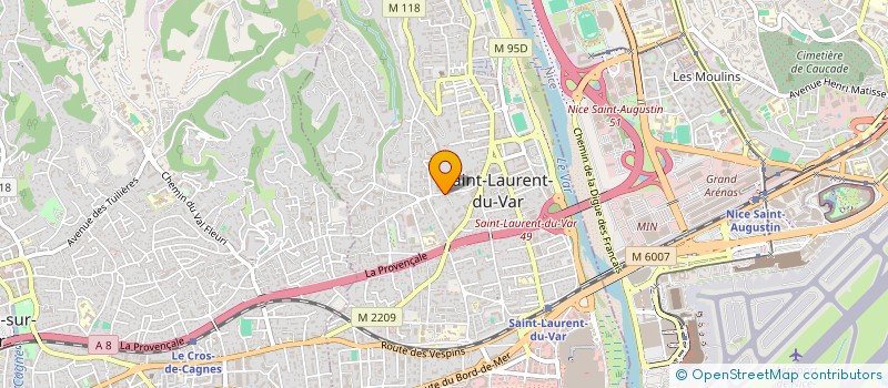 localisation de l'entreprise MADAME CORALIE MASSIAS à SAINT-LAURENT-DU-VAR
