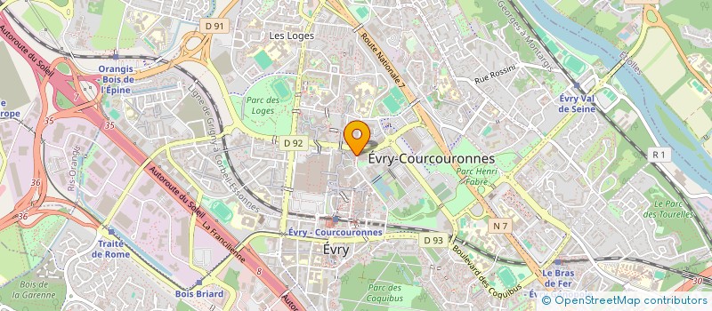 localisation de l'entreprise MADAME CORALIE MEMIN  EVRY-COURCOURONNES