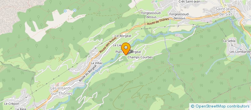 localisation de l'entreprise MADAME CORALIE OBERT  LES VILLARDS-SUR-THONES