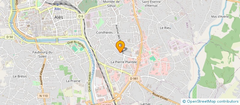 localisation de l'entreprise MADAME CORALIE PALPACUER  ALES