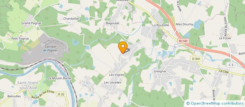 localisation de l'entreprise MADAME CORALIE POULET à VERNEUIL-SUR-VIENNE