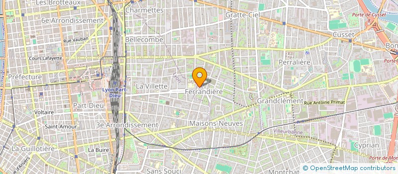 localisation de l'entreprise MADAME CORALIE ROSA  VILLEURBANNE