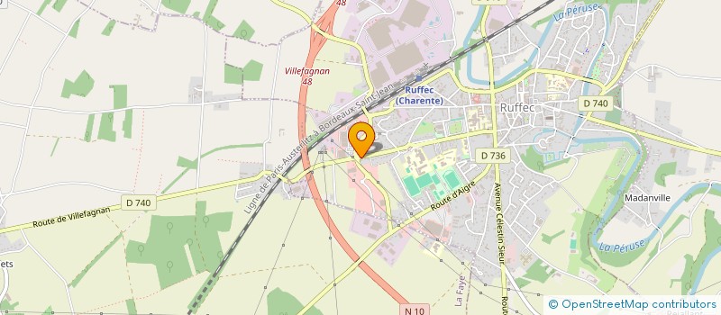localisation de l'entreprise MADAME CORALIE SANCHEZ  RUFFEC