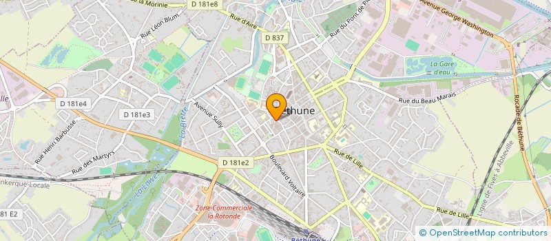 localisation de l'entreprise MADAME CORALIE TAFFIN  BETHUNE