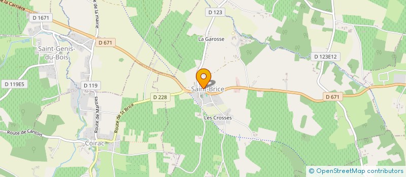 localisation de l'entreprise MADAME CORALIE TECHOUEYRES  SAINT-BRICE