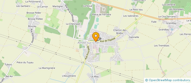 localisation de l'entreprise MADAME CORALIE TOUILLET  ATHEE-SUR-CHER