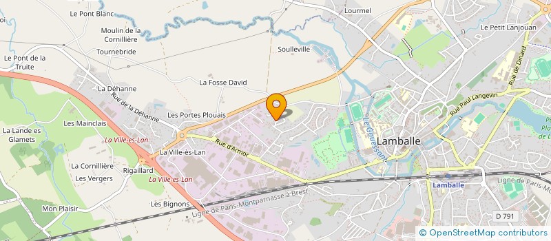 localisation de l'entreprise MADAME CORALIE URVOY  LAMBALLE-ARMOR