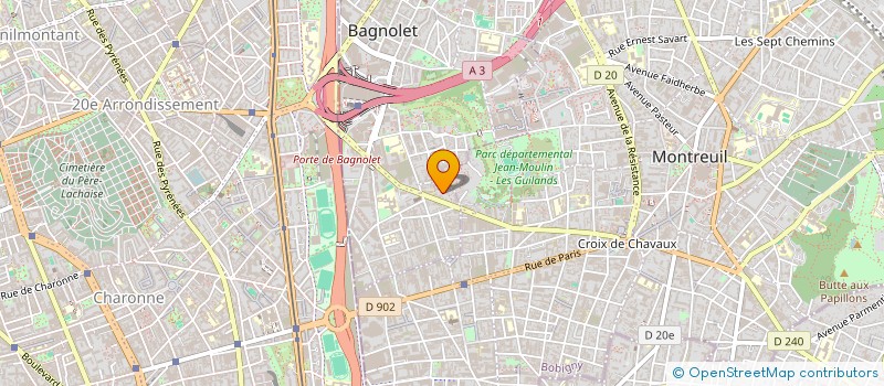 localisation de l'entreprise MADAME CORALIE VOISIN à BAGNOLET