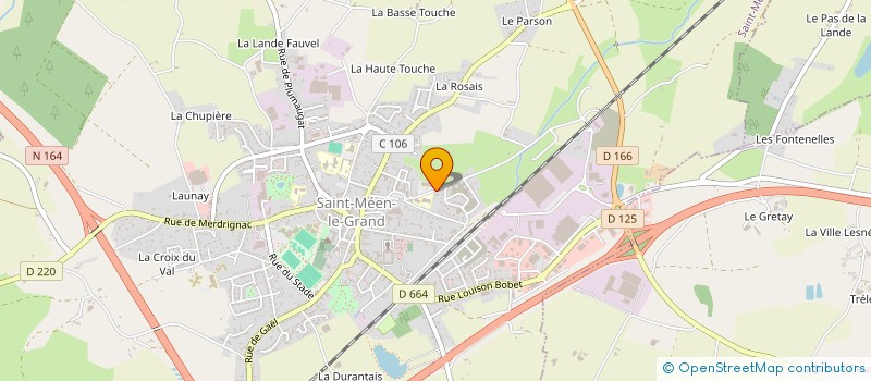 localisation de l'entreprise MADAME CORALINE BEAUFEU à SAINT-MEEN-LE-GRAND