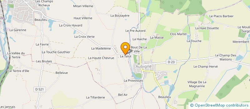 localisation de l'entreprise MADAME CORALINE BILLY  MONTREUIL-SUR-ILLE