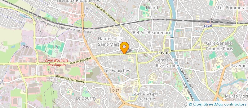 localisation de l'entreprise MADAME CORALINE ERBETTE à LAVAL