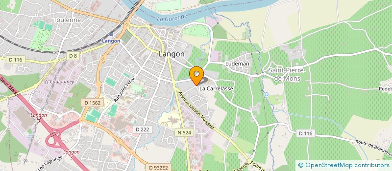 localisation de l'entreprise MADAME CORALINE FONTAS  LANGON