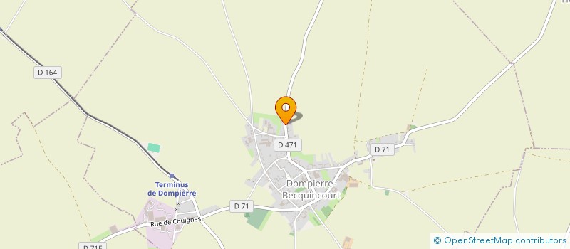 localisation de l'entreprise MADAME CORALINE LANGLET  DOMPIERRE-BECQUINCOURT