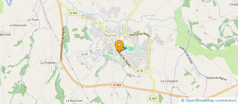 localisation de l'entreprise MADAME CORALINE LAUVERGNE  RIGNAC