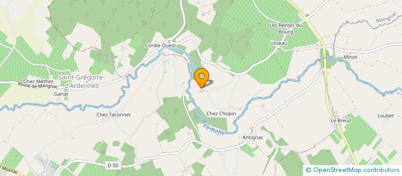 localisation de l'entreprise MADAME CORALINE LEBOEUF  MARIGNAC