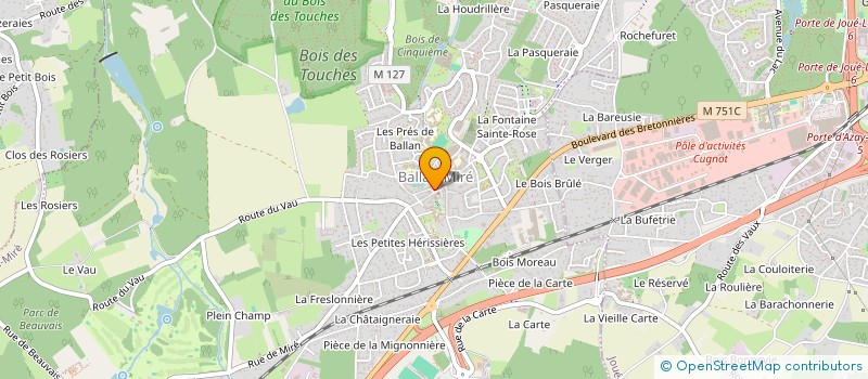 localisation de l'entreprise MADAME CORALINE LEFEBVRE  BALLAN-MIRE