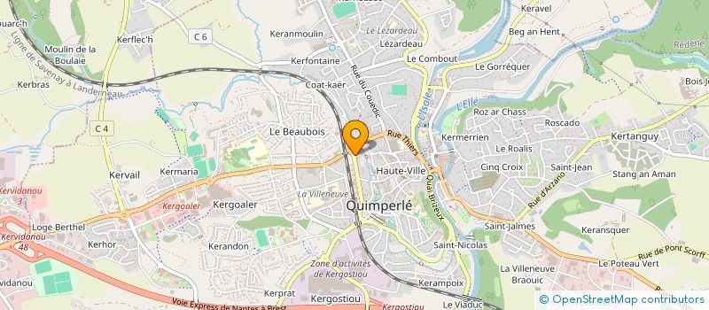 localisation de l'entreprise MADAME CORALINE LEQUEUX  QUIMPERLE