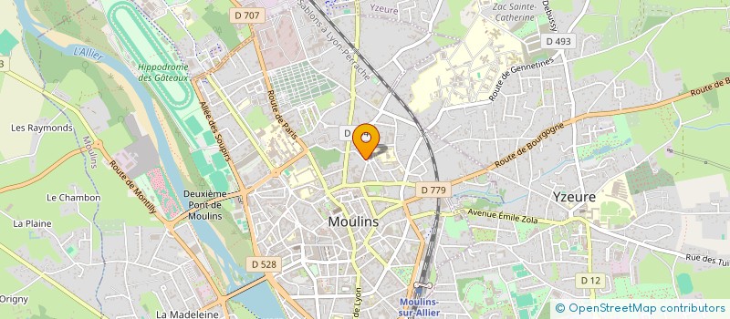 localisation de l'entreprise MADAME CORALINE MAS-PREVOST à MOULINS