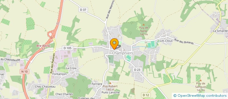 localisation de l'entreprise MADAME CORALINE MAZOUAUD à CHAMPNIERS