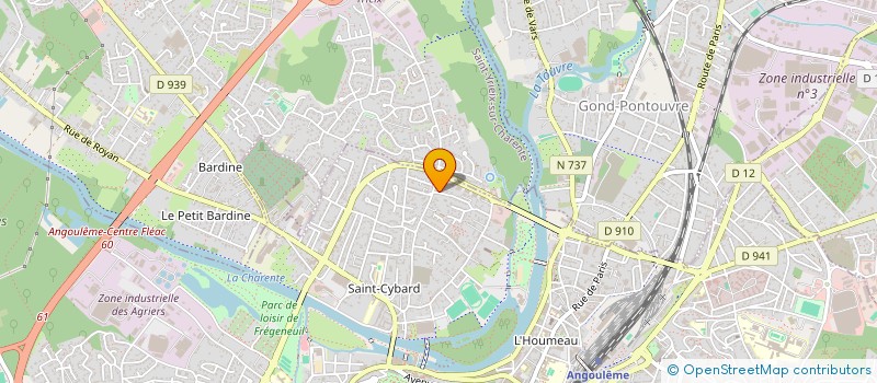 localisation de l'entreprise MADAME CORALINE MORTUAIRE à ANGOULEME