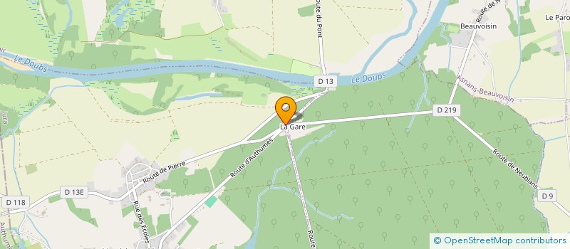 localisation de l'entreprise MADAME CORALINE PUGEAUX  NEUBLANS-ABERGEMENT