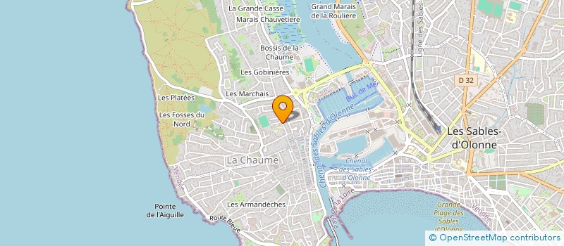 localisation de l'entreprise MADAME CORALINE RULLIER à LES SABLES D'OLONNE