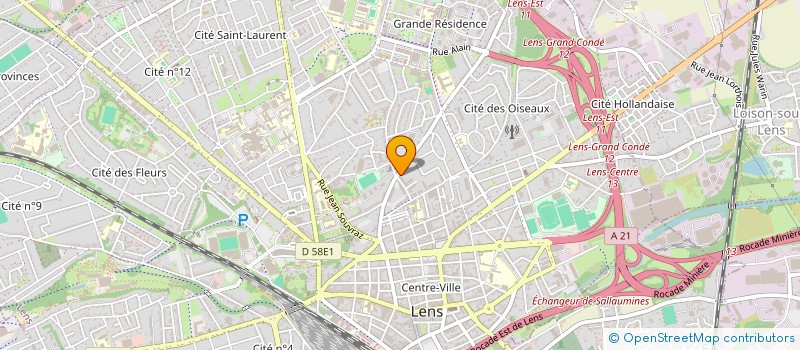 localisation de l'entreprise MADAME CORALINE VEGREVILLE  LENS