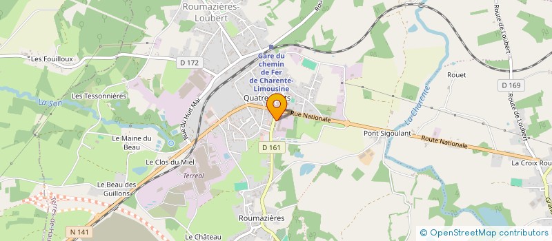 localisation de l'entreprise MADAME CORALINE WORCZYNSKI  TERRES-DE-HAUTE-CHARENTE