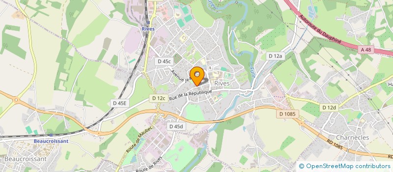 localisation de l'entreprise MADAME CORALYNE MONTFALCON  RIVES