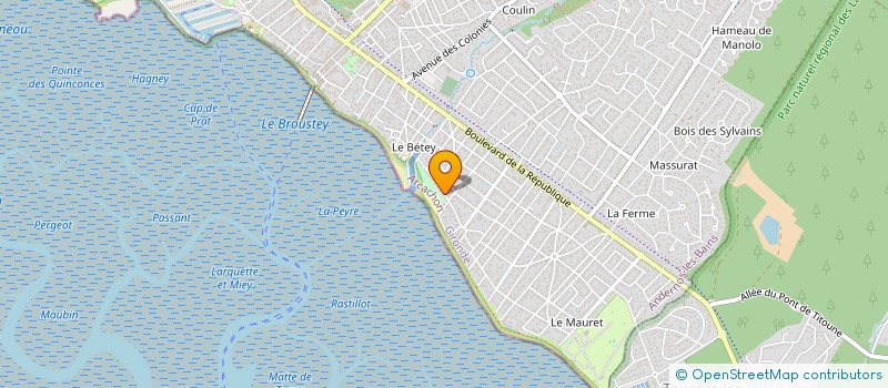 localisation de l'entreprise MADAME CORINE CALAS  ANDERNOS-LES-BAINS