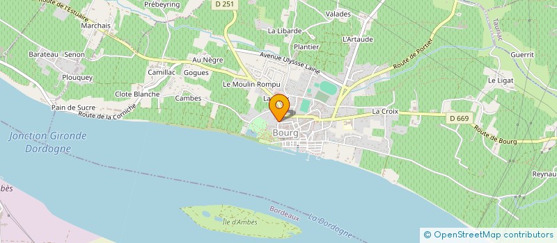 localisation de l'entreprise MADAME CORINE JEAN-JEAN  BOURG