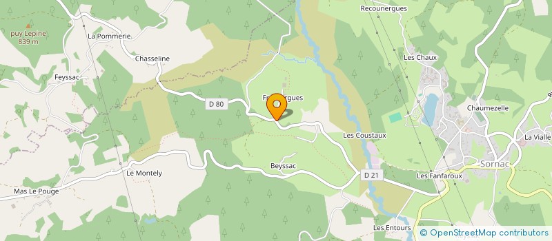 localisation de l'entreprise MADAME CORINE LEMESLE  SORNAC