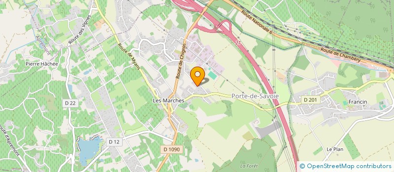 localisation de l'entreprise MADAME CORINE MONNET  PORTE-DE-SAVOIE