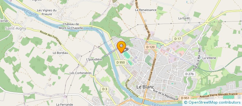 localisation de l'entreprise MADAME CORINE MONTRET à LE BLANC
