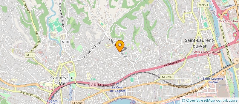localisation de l'entreprise MADAME CORINNE AOUIZERATE à CAGNES-SUR-MER