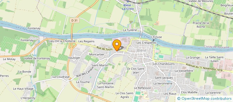 localisation de l'entreprise MADAME CORINNE BEAUCHAMP  BLERE