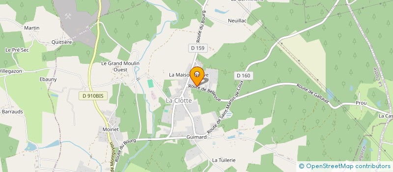 localisation de l'entreprise MADAME CORINNE BERGOUGNE  LA CLOTTE