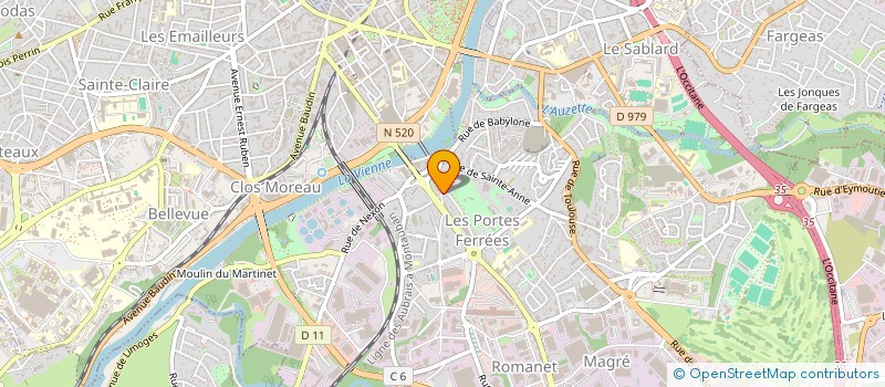 localisation de l'entreprise MADAME CORINNE BERNARD à LIMOGES