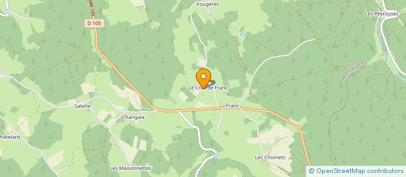 localisation de l'entreprise MADAME CORINNE BERTRAND  MONTREGARD