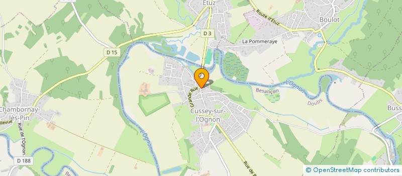 localisation de l'entreprise MADAME CORINNE BEURET à CUSSEY-SUR-L'OGNON