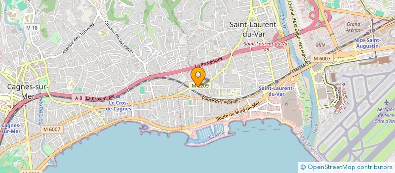 localisation de l'entreprise MADAME CORINNE BIGLER  SAINT-LAURENT-DU-VAR