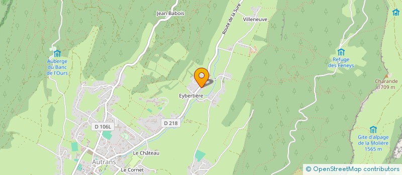 localisation de l'entreprise MADAME CORINNE BOUDOT  AUTRANS-MEAUDRE EN VERCORS