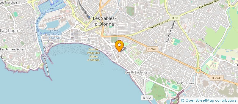 localisation de l'entreprise MADAME CORINNE BOURGOUIN à LES SABLES D'OLONNE
