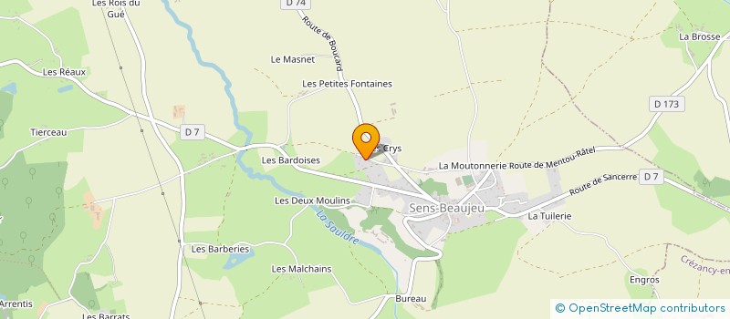 localisation de l'entreprise MADAME CORINNE BOURLARD  SENS-BEAUJEU