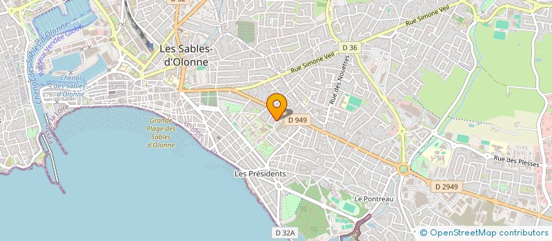 localisation de l'entreprise MADAME CORINNE BOURRILLIER à LES SABLES-D'OLONNE